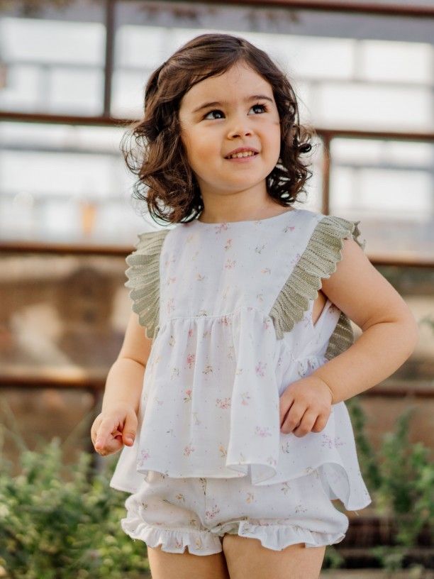 Calções estampado floral