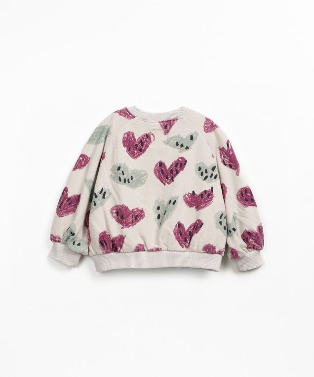 Camisola em felpa com corações PlayUp