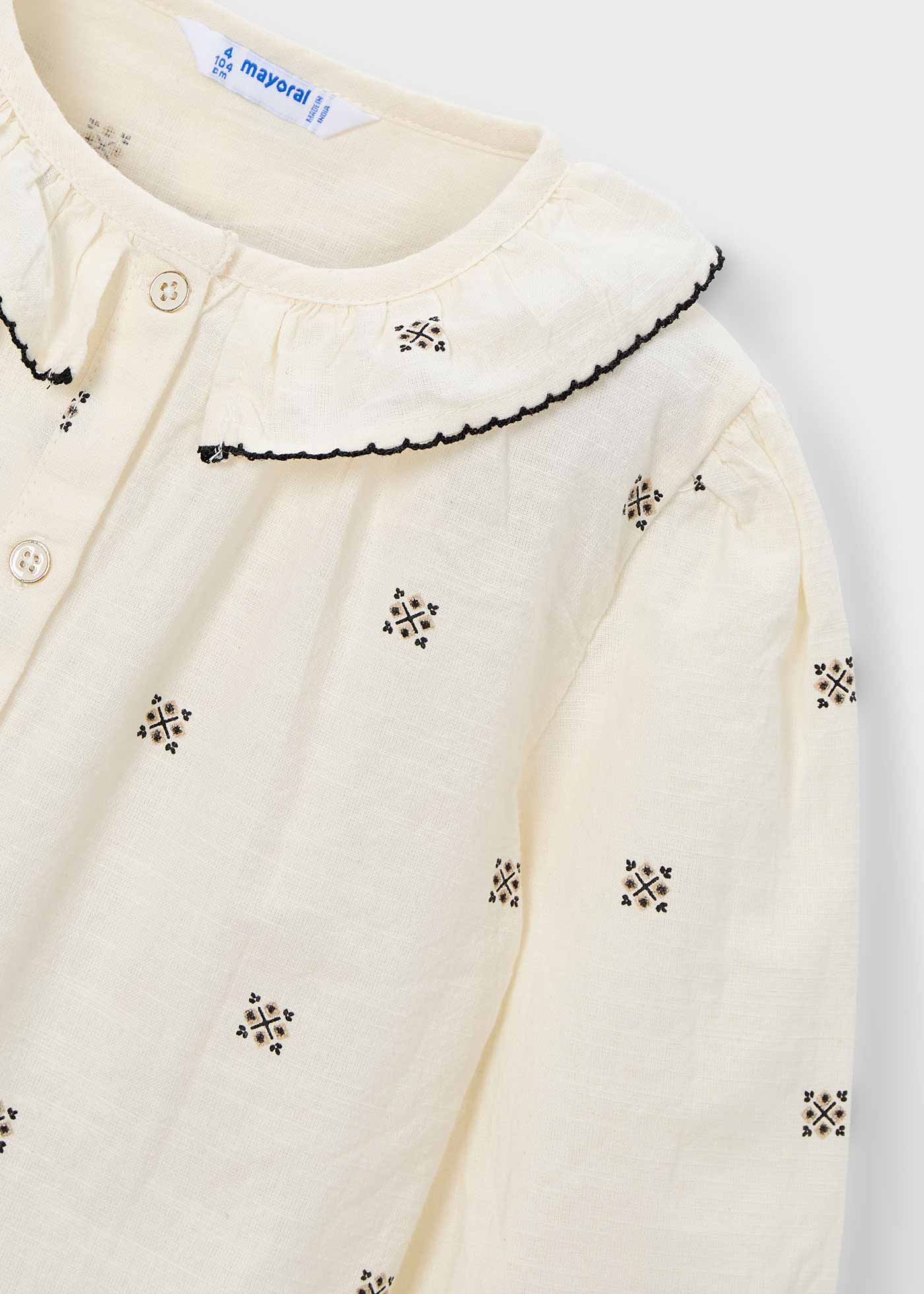 Blusa estampada com gola Mayoral