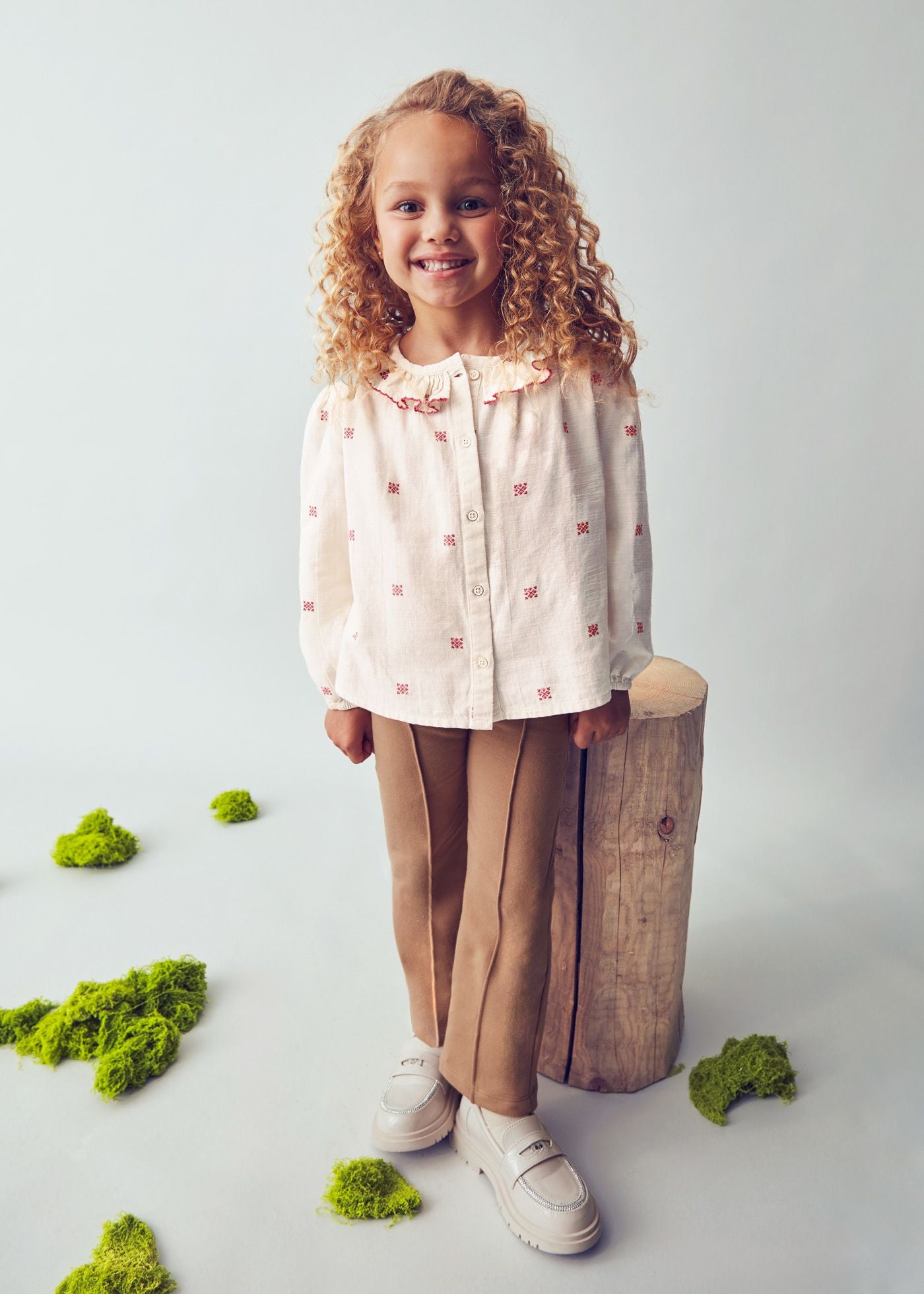 Blusa estampada com gola Mayoral