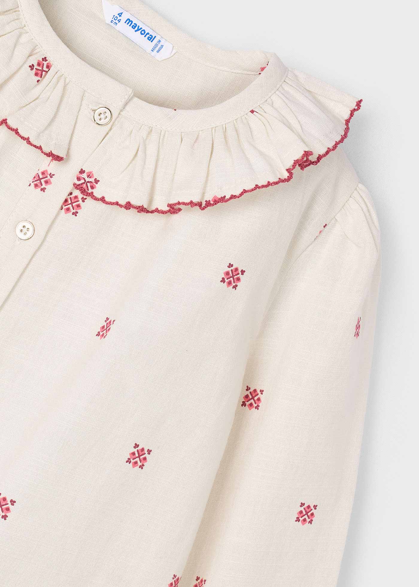 Blusa estampada com gola Mayoral