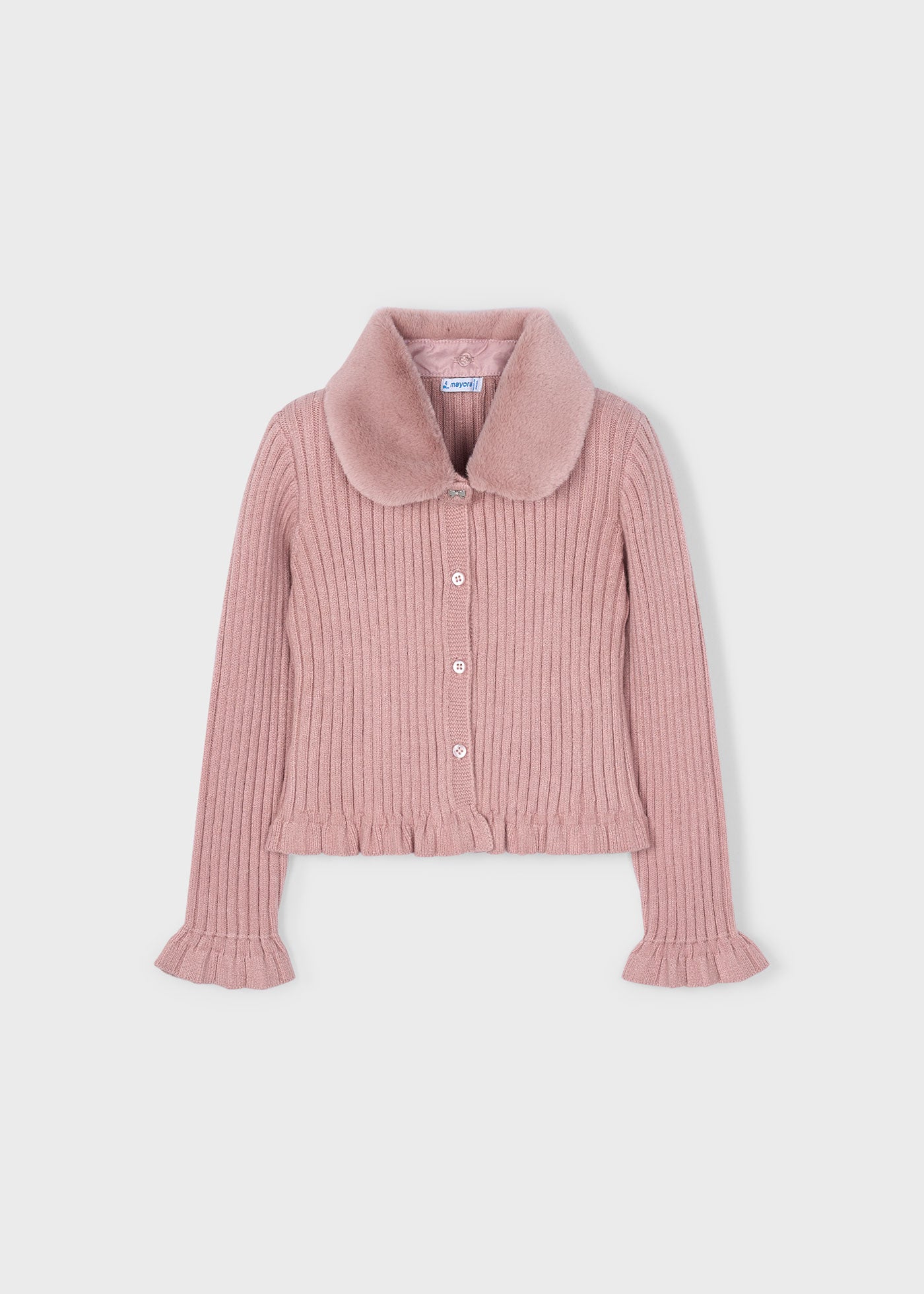 Casaco em malha com gola em pêlo Mayoral