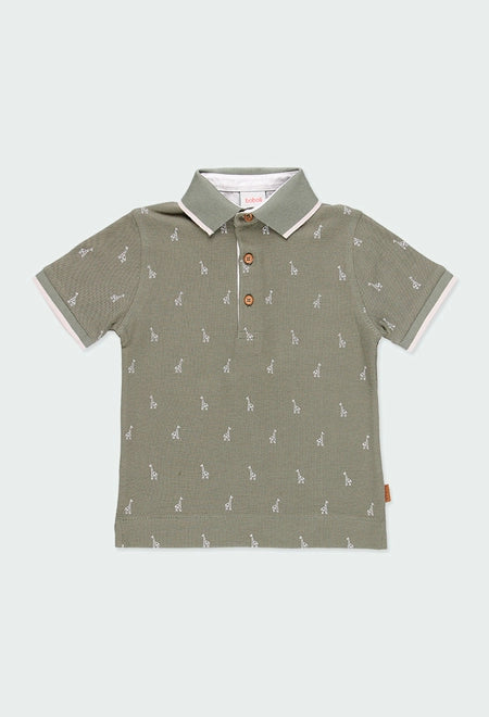 Polo de piqué com girafas - Jotitas Boutique