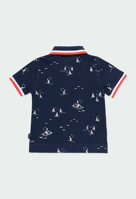 Polo de piqué com navios - Jotitas Boutique